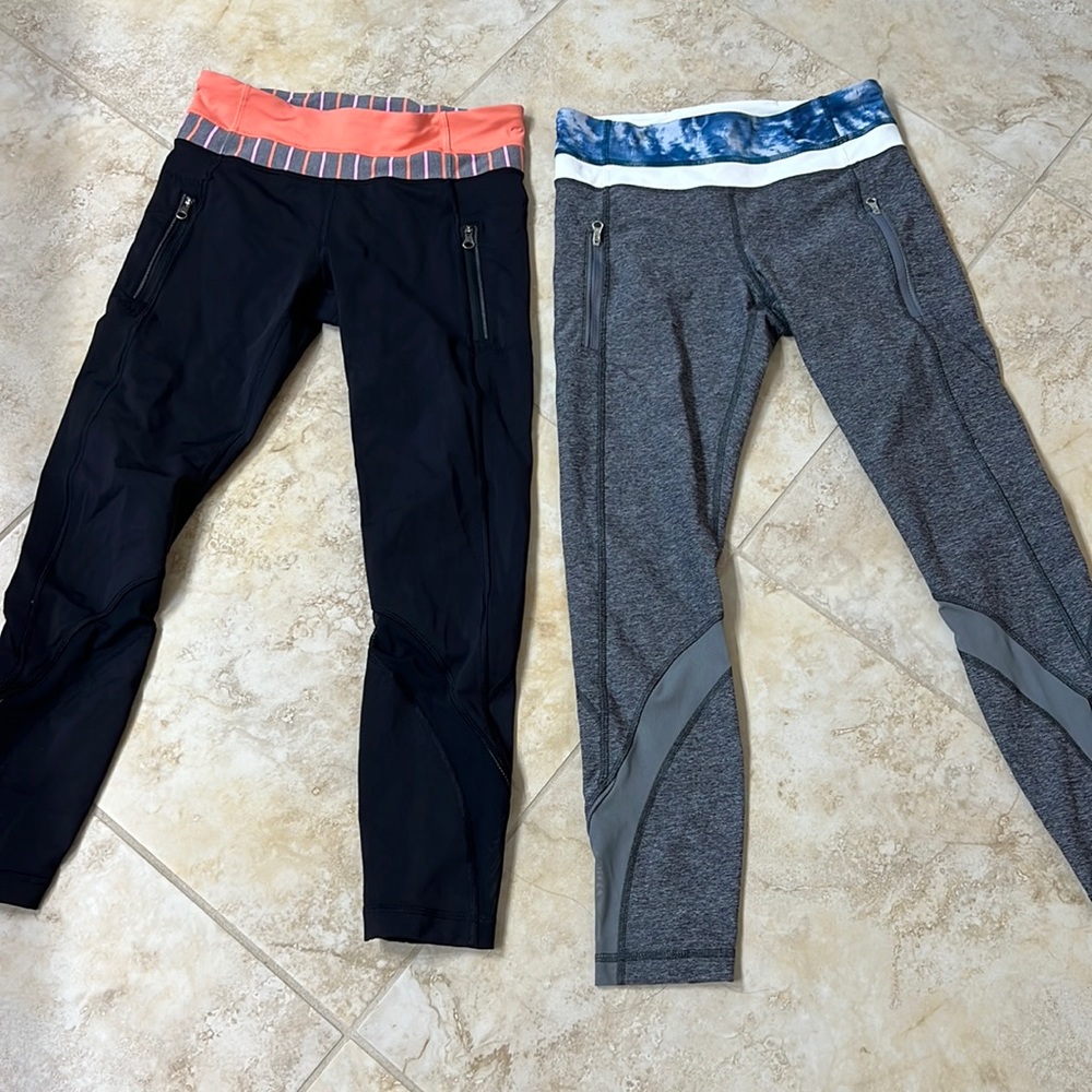 Pair of 2 lululemon cropped workout pants